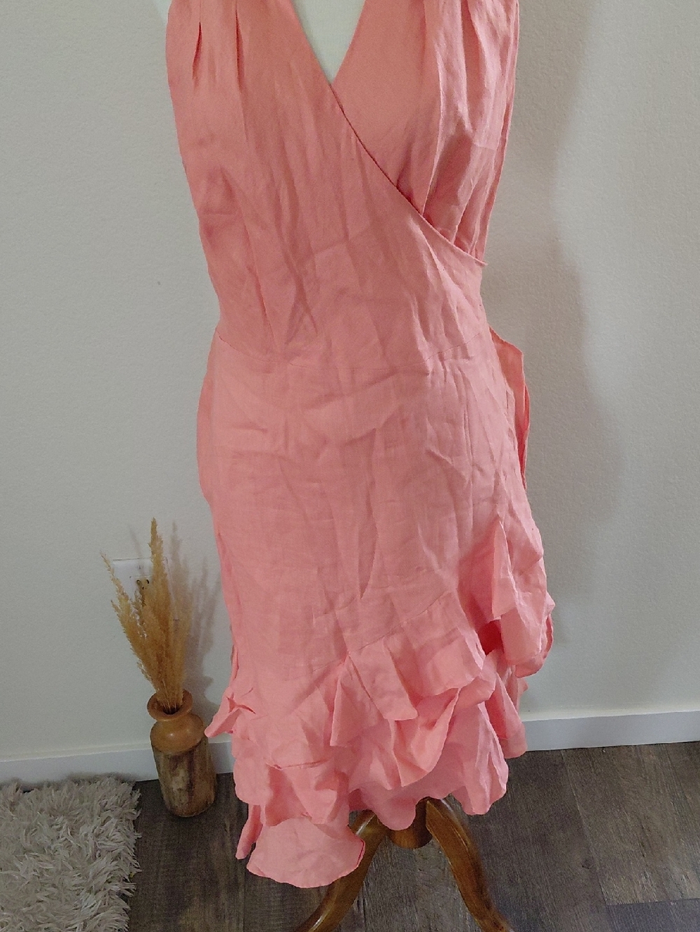 Lauren Ralph Lauren Linen Ruffle Halter Dress - Picture 3 of 6
